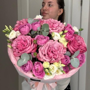Пион. розы и эустома букет Bloom Room
