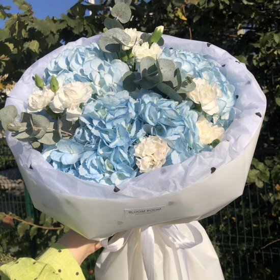 Прекрасный букет голубых гортензия Bloom Room