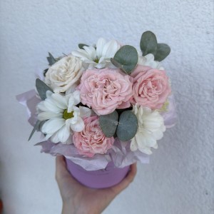 Авторская композиция  bloom room роза ромашка