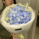 букет- комплимент BLOOM ROOM голубая гортензия и эвкалипт